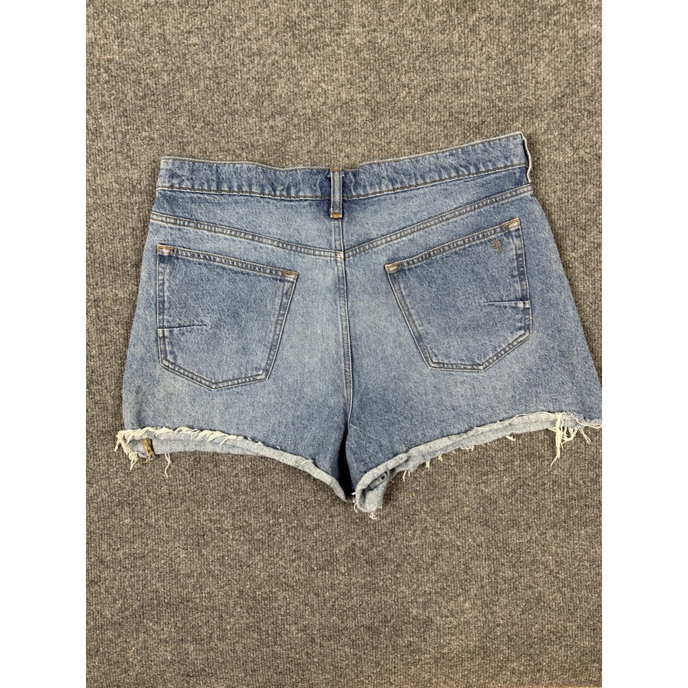 Pilcro Anthropologie Denim Blue Jean Shorts Womens 32 Button Closure Fray Hem - Picture 7 of 8